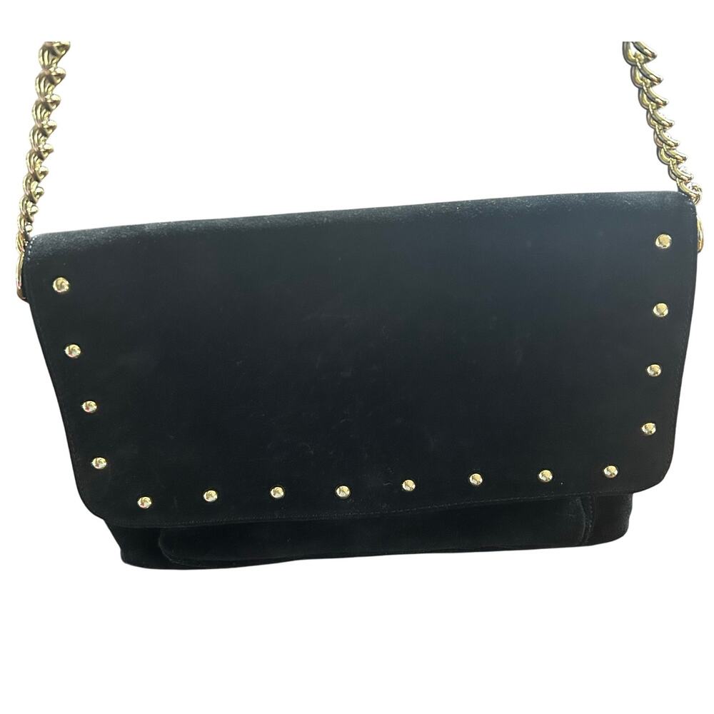 ⭐️Talbots Leather Suede‎ Gold Hardware Classic Women's Handbag Purse Bag Vintage